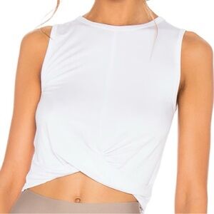 Alo Yoga Women’s White Twist-Front Tank Top Large